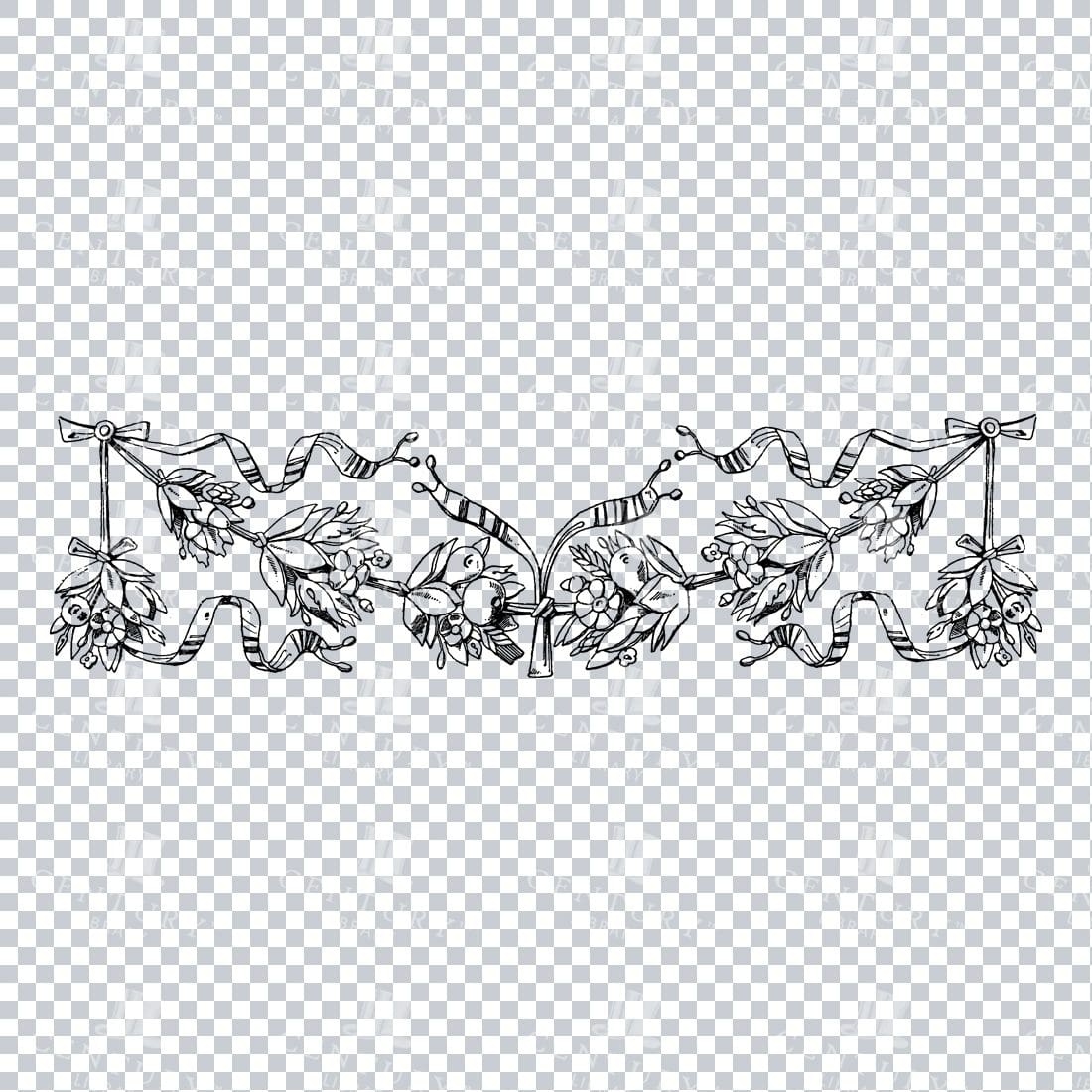 Vintage Decorative PNG Illustration - Banner / Frame / Frise No.5