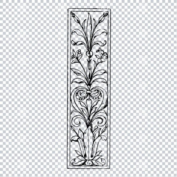 Vintage Decorative PNG Illustration - Banner / Frame / Frise No.6