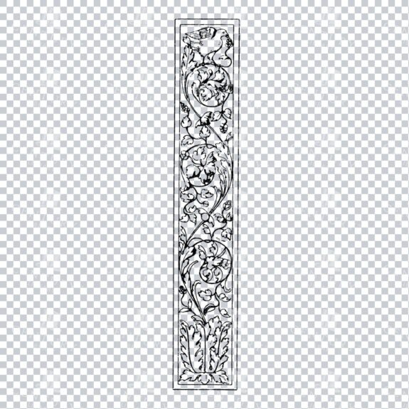 Vintage Decorative PNG Illustration - Banner / Frame / Frise No.8
