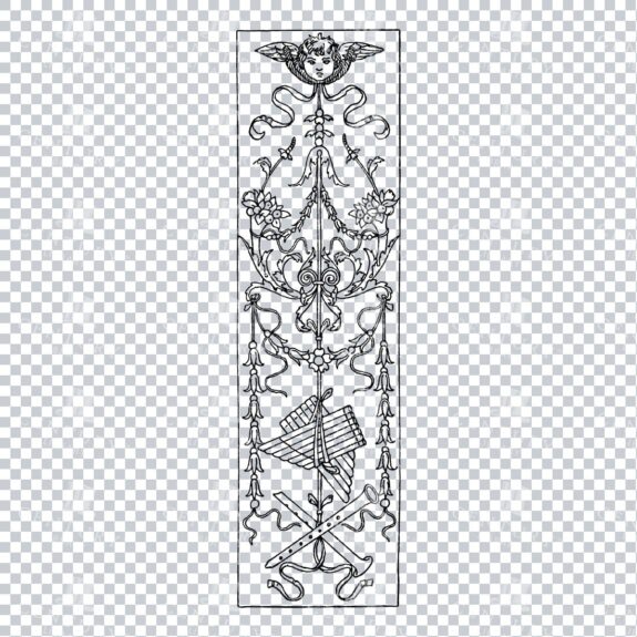 Vintage Decorative PNG Illustration - Banner / Frame / Frise No.9
