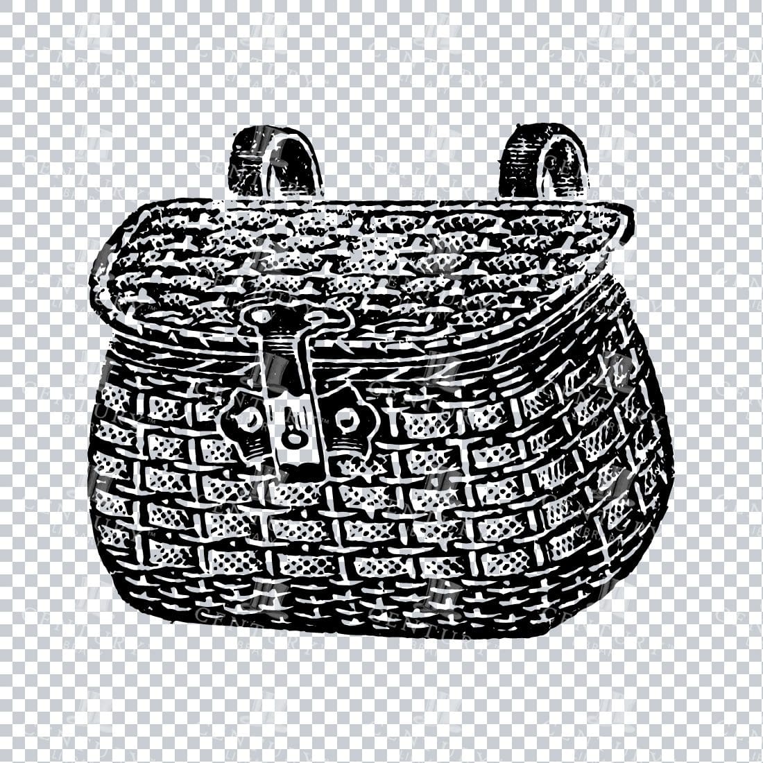 Line Art PNG Illustration - Basket No.1