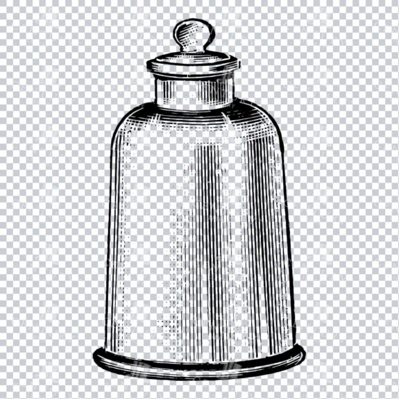 Line Art PNG Illustration - Bell Jar