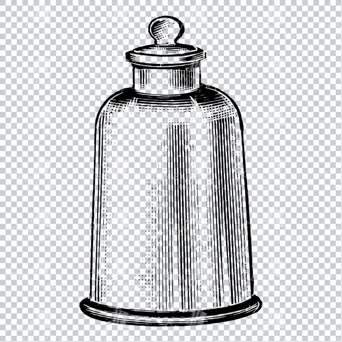 Line Art PNG Illustration - Bell Jar
