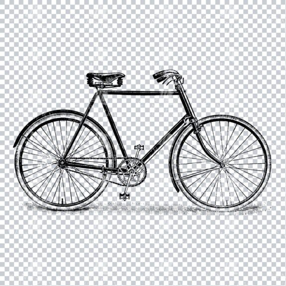 Line Art PNG Artwork - Bicycle / Bike No.2