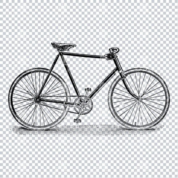 Line Art PNG Artwork - Bicycle / Bike No.6