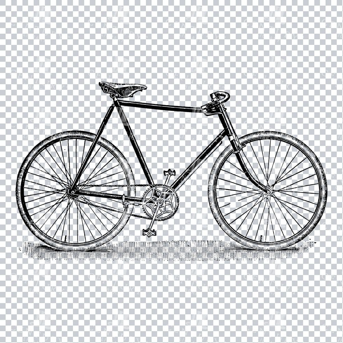 Line Art PNG Artwork - Bicycle / Bike No.6