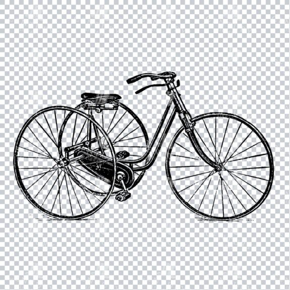 Line Art PNG Artwork - Bicycle / Bike No.8