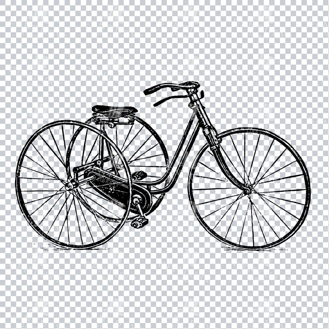 Line Art PNG Artwork - Bicycle / Bike No.8