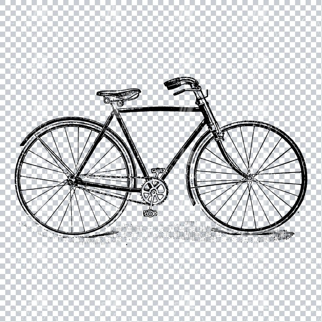 Line Art PNG Artwork - Bicycle / Bike No.10