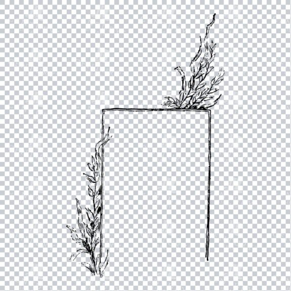 Decorative Line Art Illustration - Frame / Border / Outline No.1