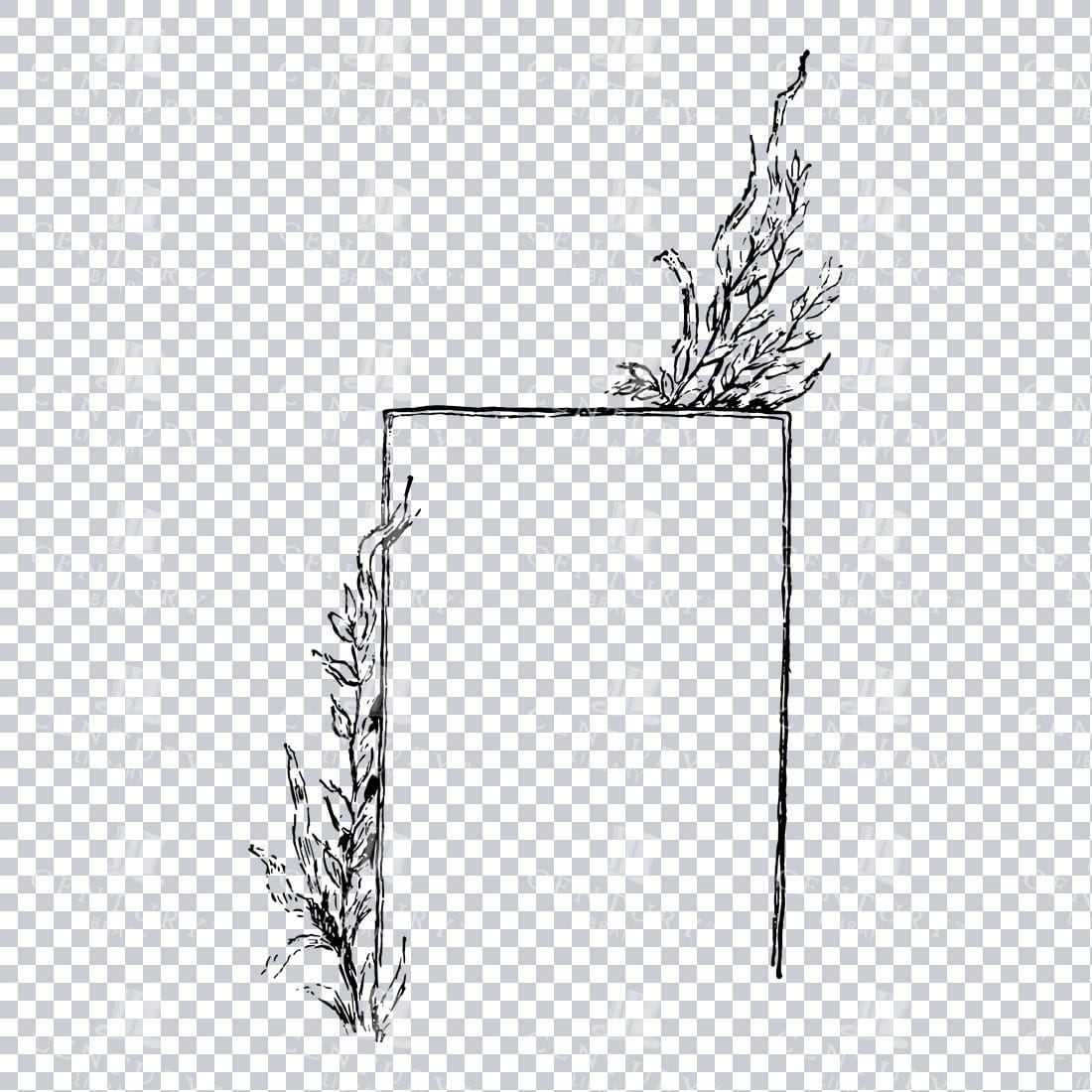Decorative Line Art Illustration - Frame / Border / Outline No.1