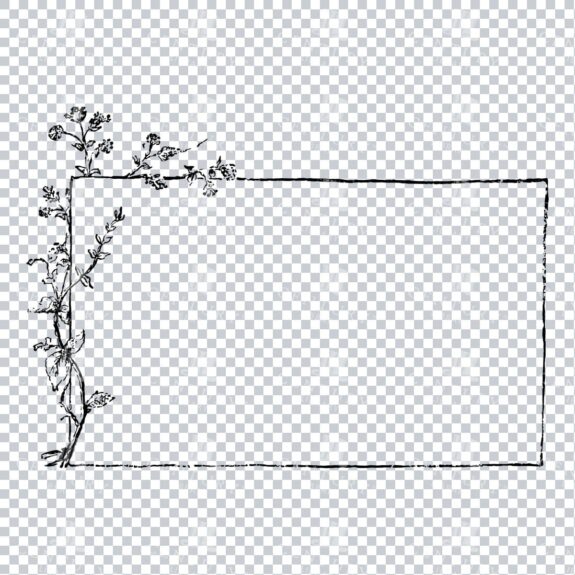 Decorative Line Art Illustration - Frame / Border / Outline No.2