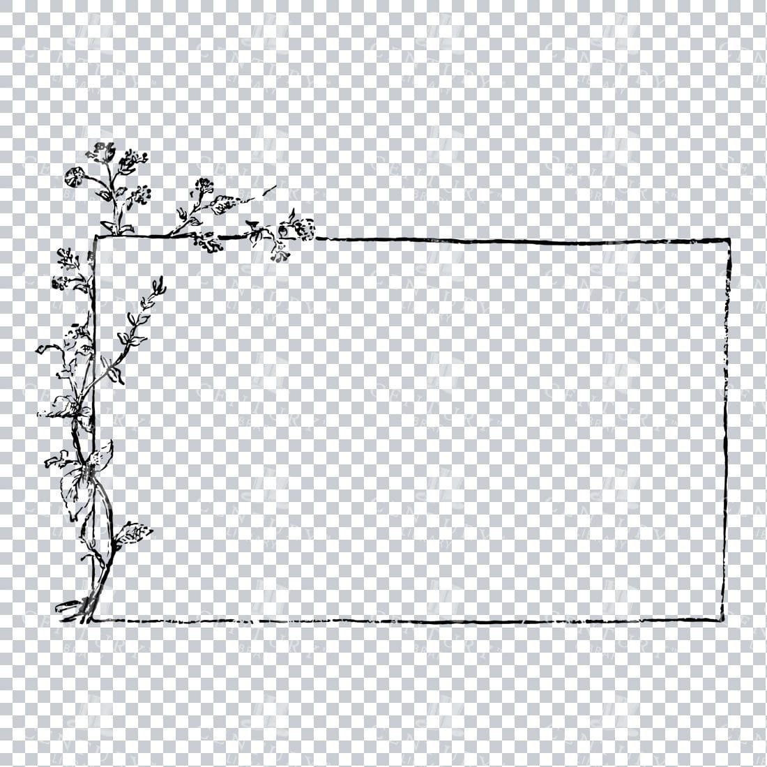 Decorative Line Art Illustration - Frame / Border / Outline No.2