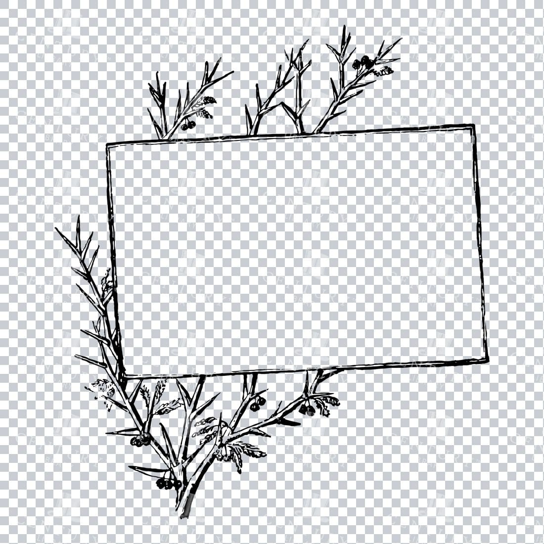 Decorative Line Art Illustration - Frame / Border / Outline No.3