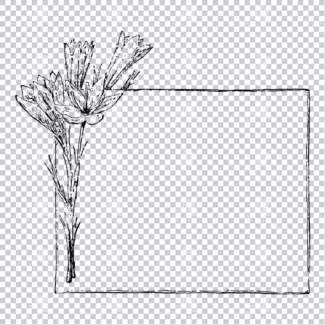 Decorative Line Art Illustration - Frame / Border / Outline No.5