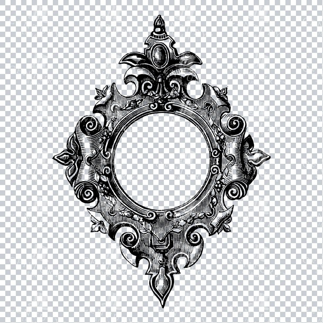 Decorative Line Art Illustration - Frame / Border / Outline No.8