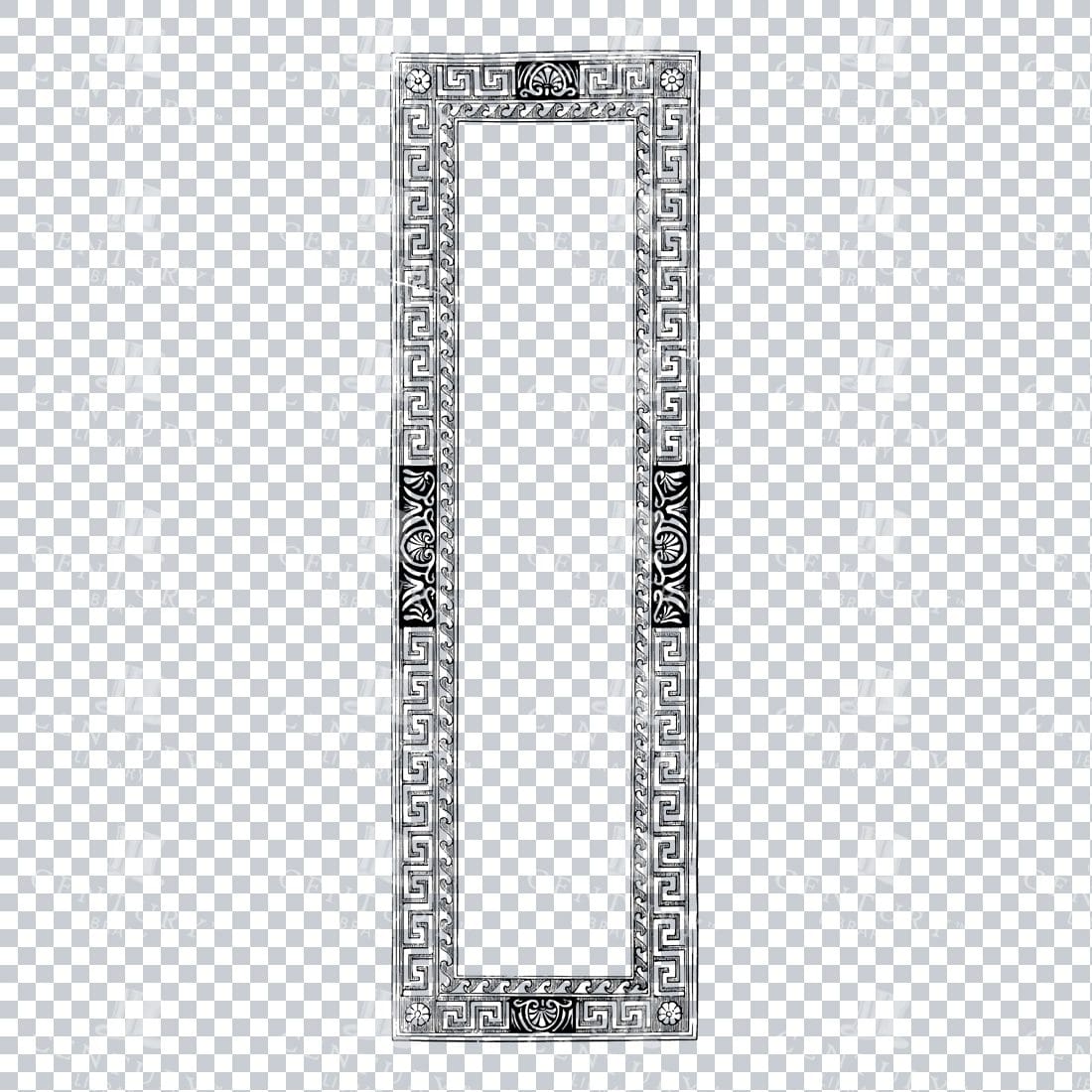 Decorative Line Art Illustration - Frame / Border / Outline No.16