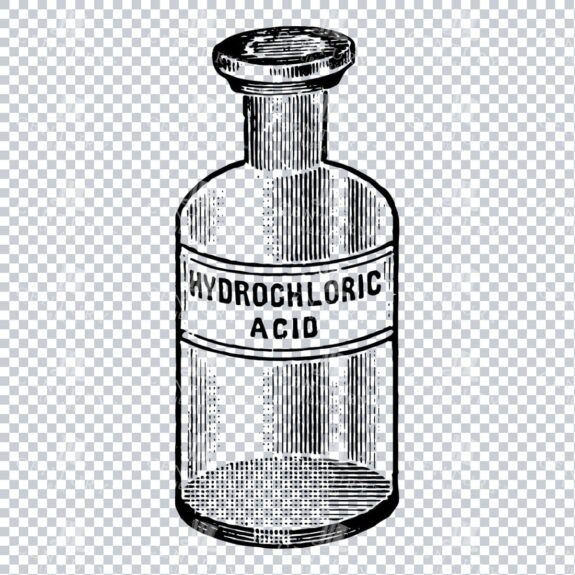 Hand Drawn Line Art PNG Illustration of a Glass Bottle / Jar No.7