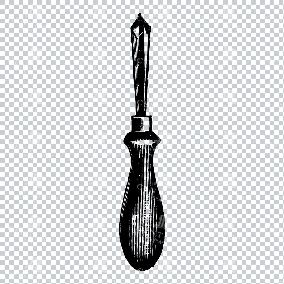 Vintage Line Art PNG Illustration of Charcoal Borers - Tool