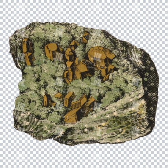 Colored Mineralogy Artwork - Gem / Rock / Mineral / Crystal No.16