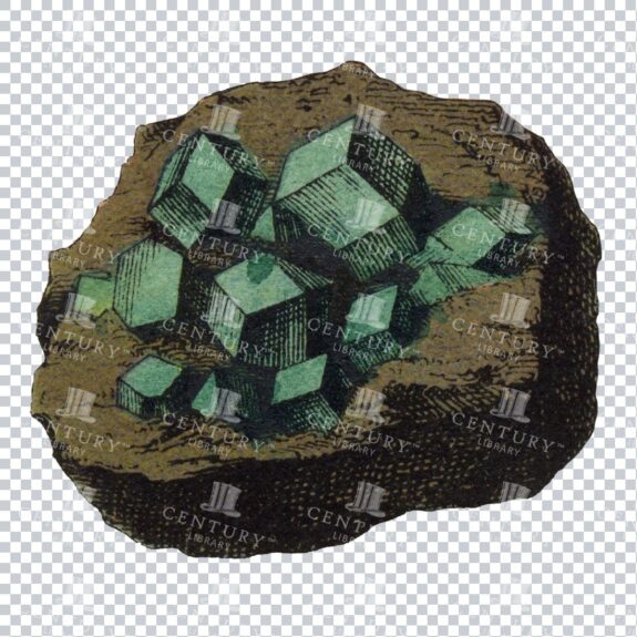 Colored Mineralogy Artwork - Gem / Rock / Mineral / Crystal No.17