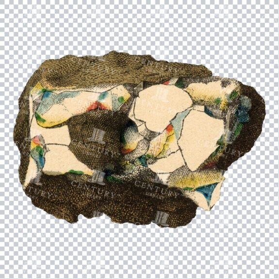 Colored Mineralogy Artwork - Gem / Rock / Mineral / Crystal No.21