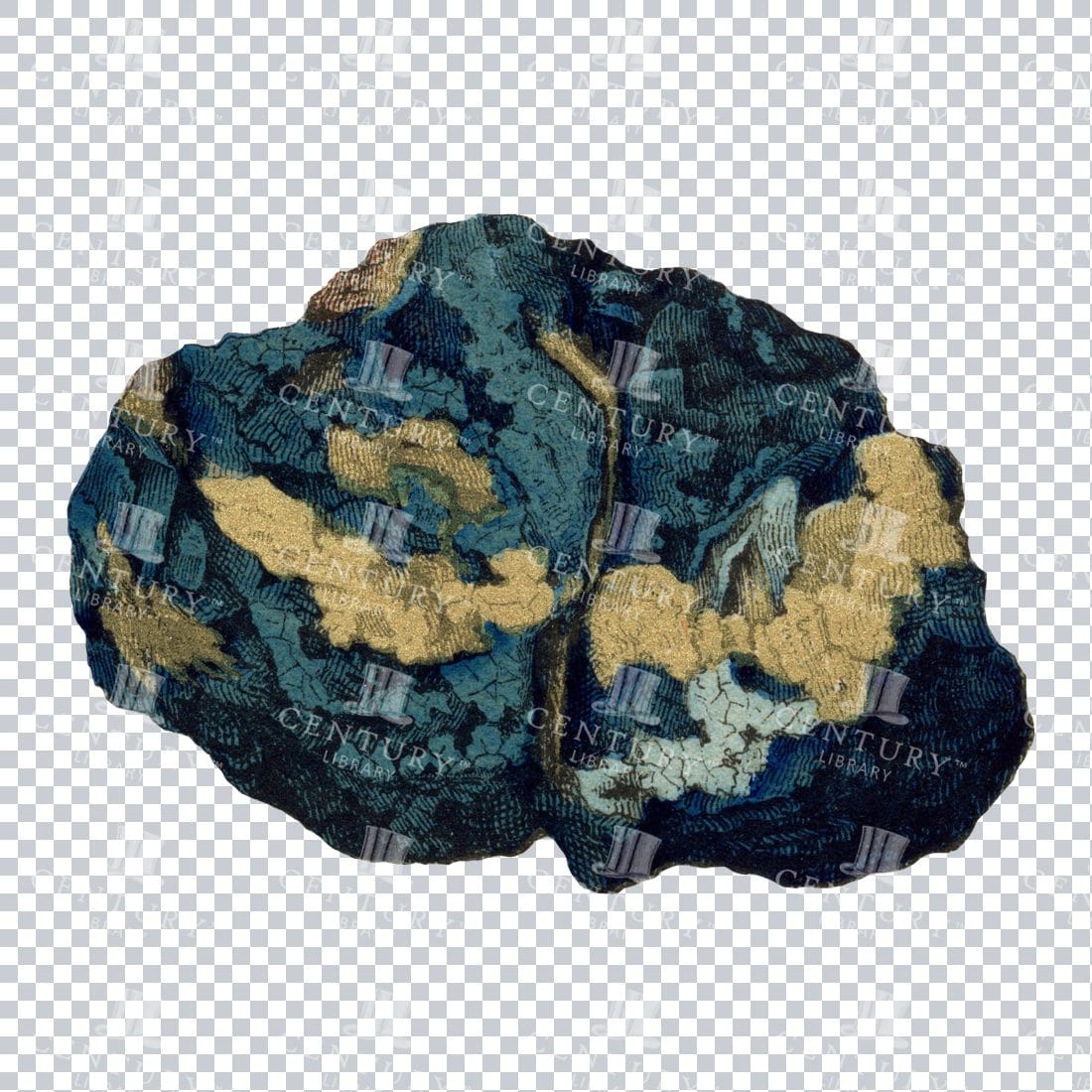 Colored Mineralogy Artwork - Gem / Rock / Mineral / Crystal No.27