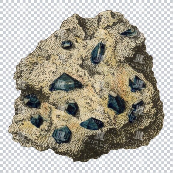 Colored Mineralogy Artwork - Gem / Rock / Mineral / Crystal No.28