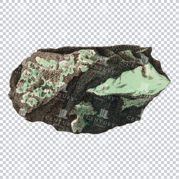 Colored Mineralogy Artwork - Gem / Rock / Mineral / Crystal No.29