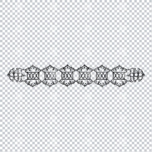 Decorative Border Illustration - Vintage Divider PNG No.1