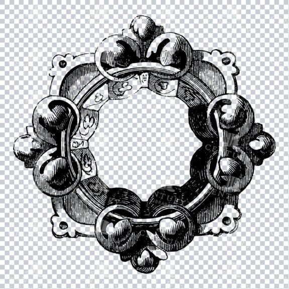 Vintage Decorative Circular Frame / Border Illustration