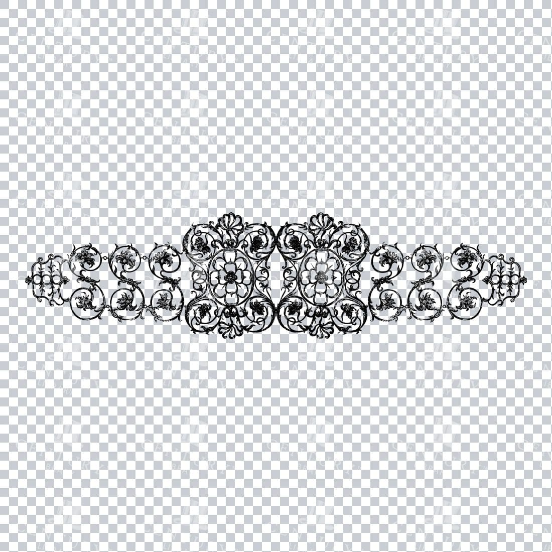 Decorative Border Illustration - Vintage Divider PNG No.2