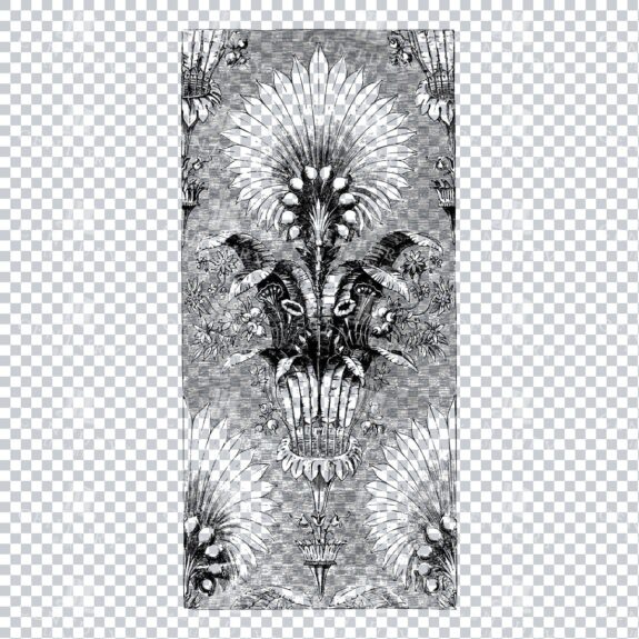 Vintage Decorative Line Art Illustration - Floral - Border - Frame - Pattern No.7