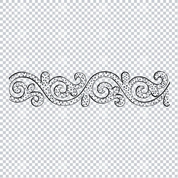 Vintage Decorative Line Art Illustration - Floral - Border - Frame - Pattern No.10