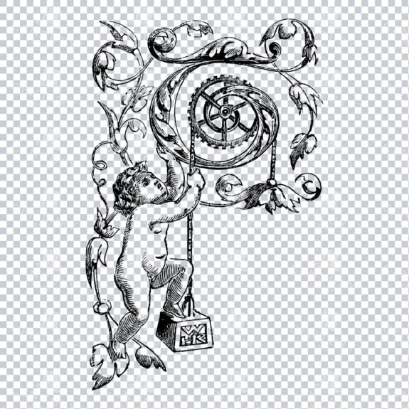 Vintage Decorative Drop Capital T No.2