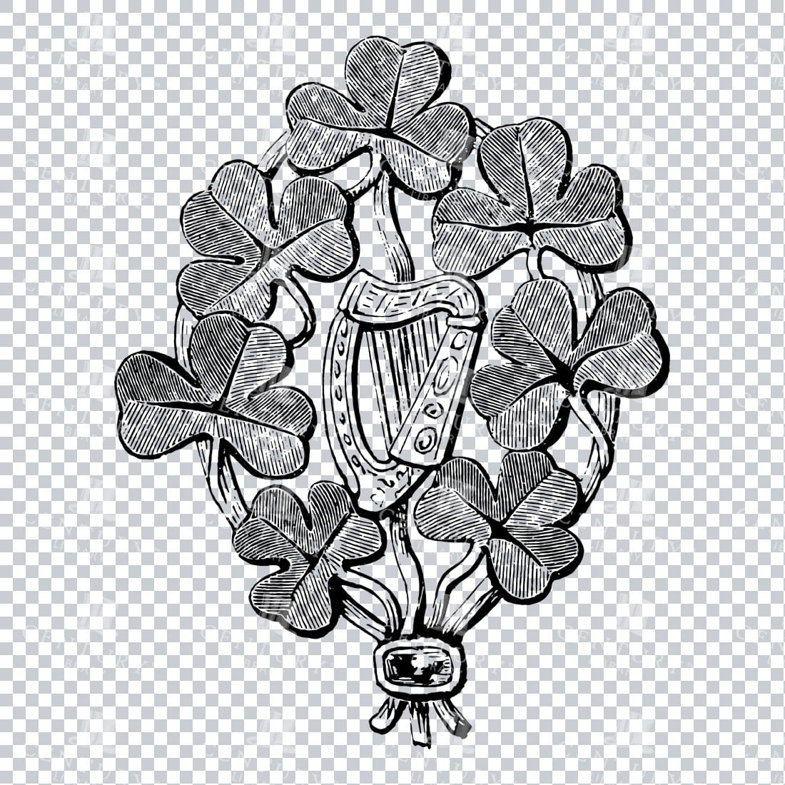 Vintage Decorative Line Art Illustration - Floral - Border - Frame - Pattern No.26