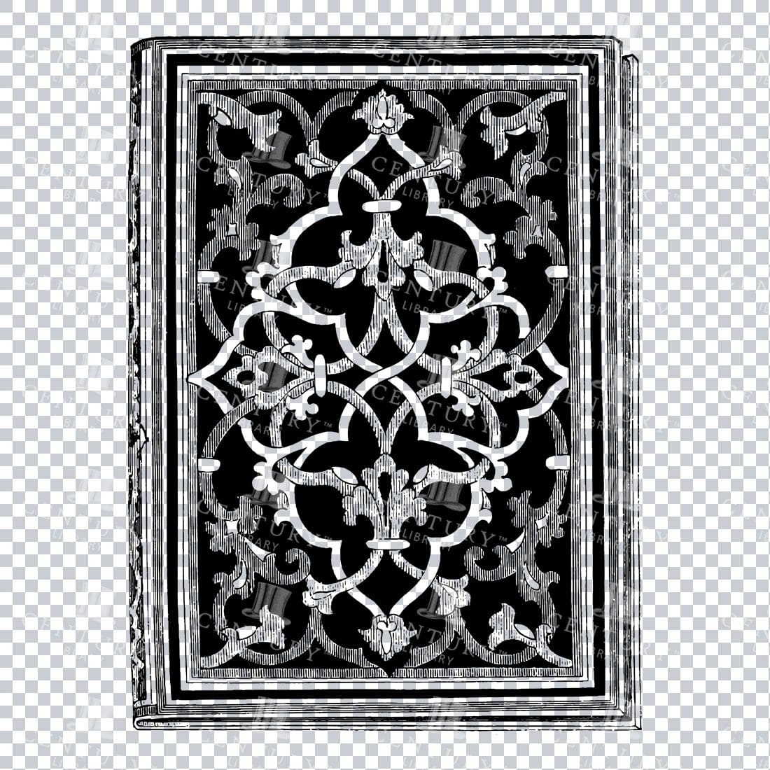 Vintage Decorative Line Art Illustration - Floral - Border - Frame - Pattern No.27