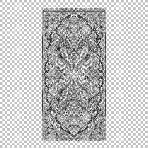 Vintage Decorative Line Art Illustration - Floral - Border - Frame - Pattern No.30