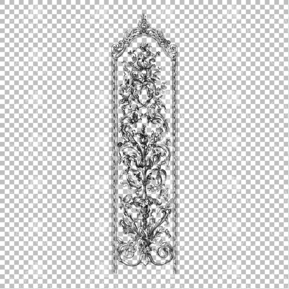 Vintage Decorative Line Art Illustration - Floral - Border - Frame - Pattern No.41