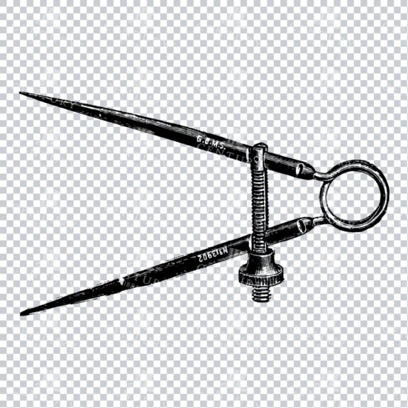 Old Scientific Apparatus Illustration - Divider No.1