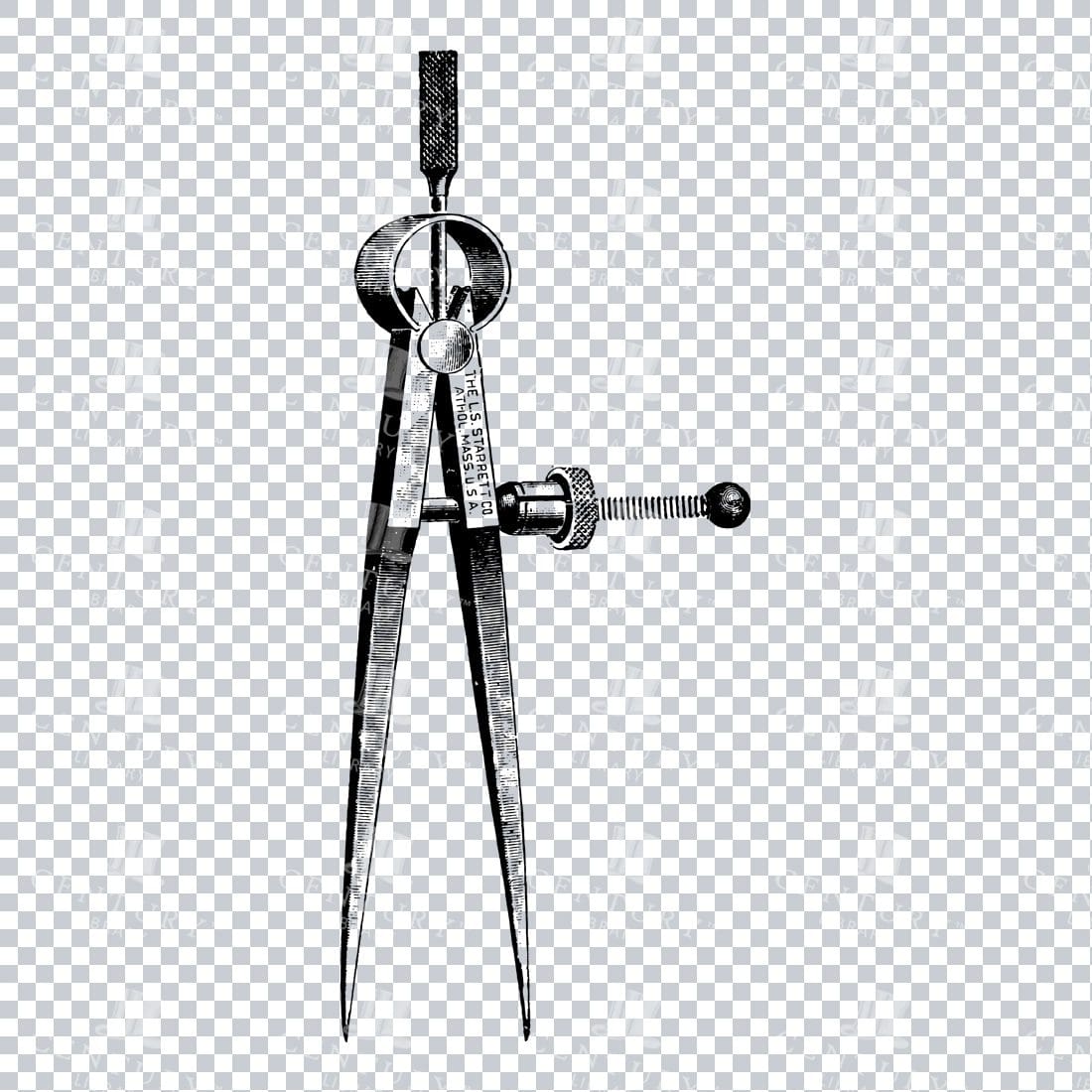 Old Scientific Apparatus Illustration - Divider No.2