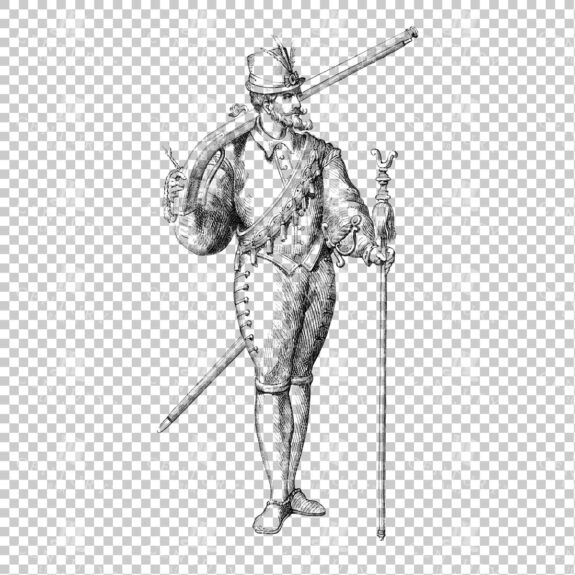 Victorian Person in Dress - No.6
