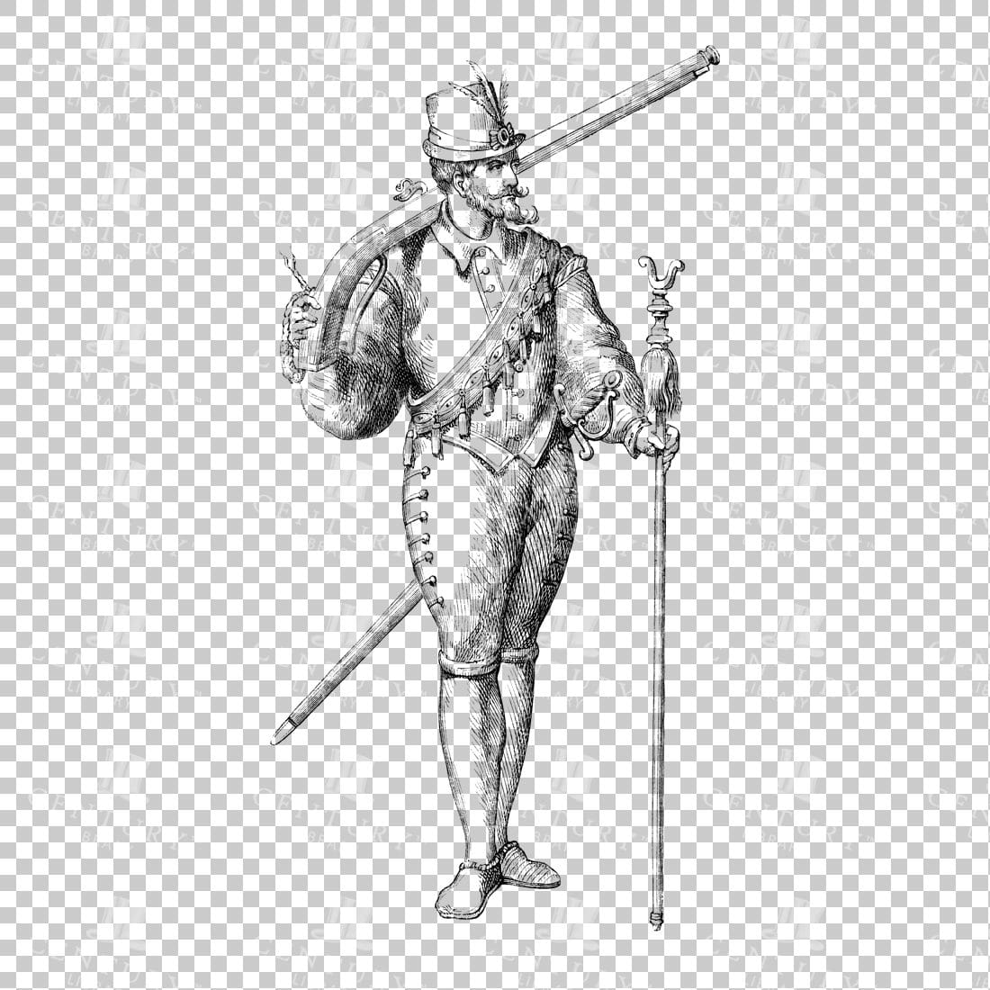 Victorian Person in Dress - No.6