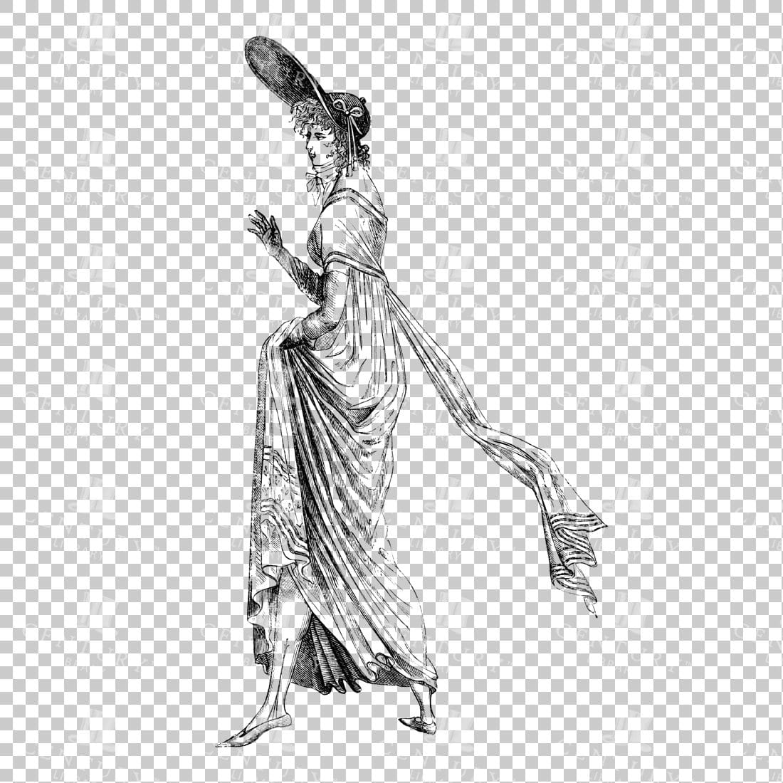 Victorian Person in Dress - No.16