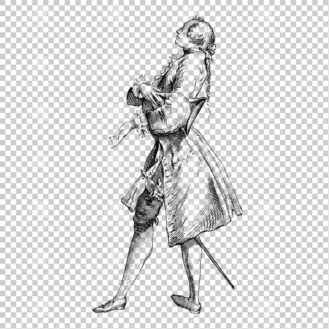 Victorian Person in Dress - No.19