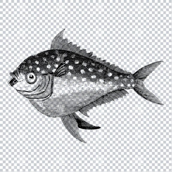 Vintage Illustration of a Fish No.3