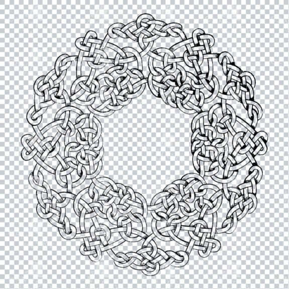 Vintage Decorative Line Art Illustration - Floral - Border - Frame - Pattern No.138
