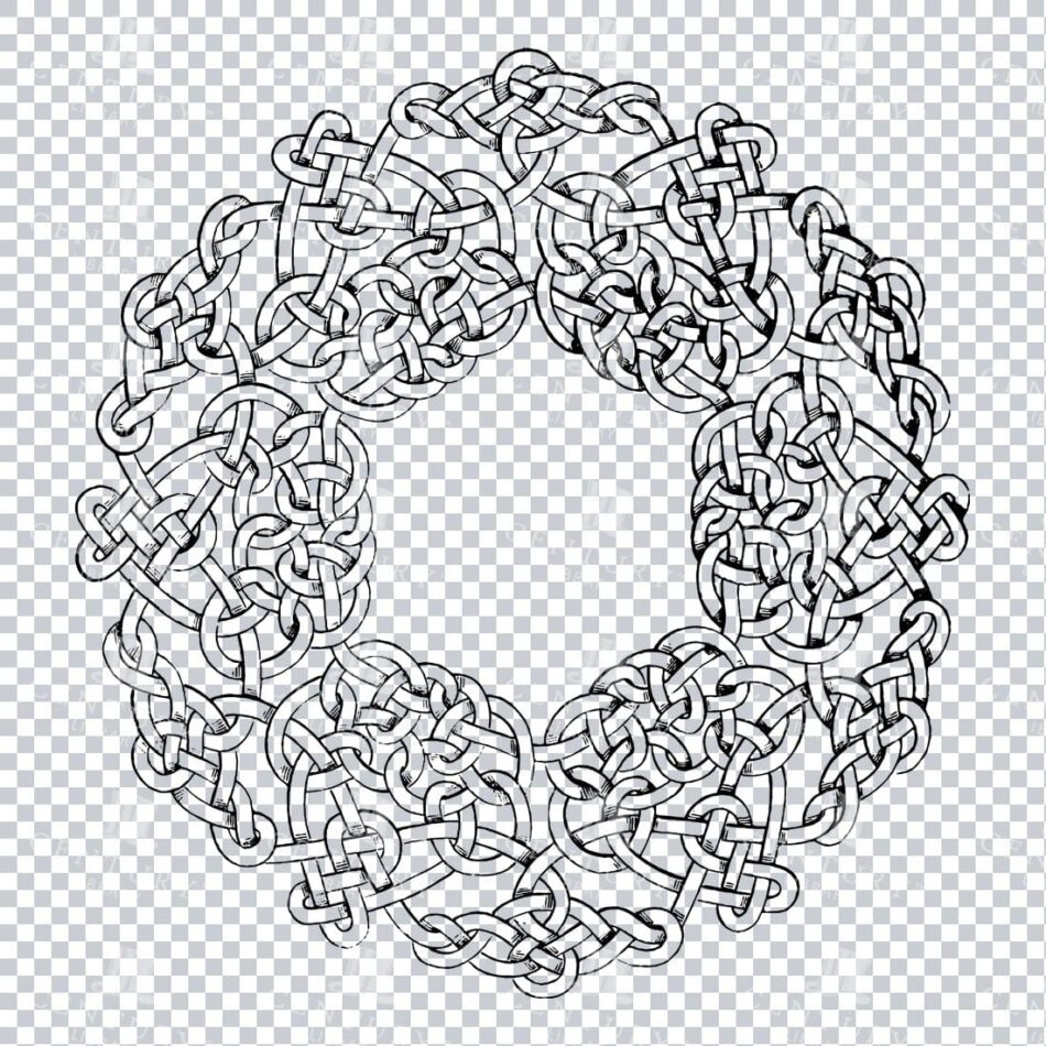 Vintage Decorative Line Art Illustration - Floral - Border - Frame - Pattern No.138