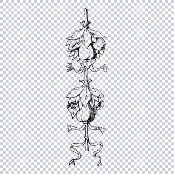 Vintage Decorative Line Art Illustration - Floral - Border - Frame - Pattern No.183