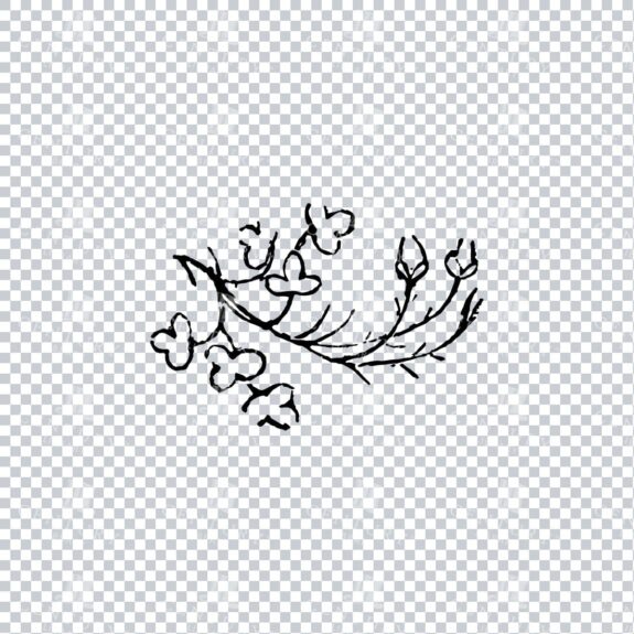 Vintage Decorative Line Art Illustration - Floral - Border - Frame - Pattern No.193